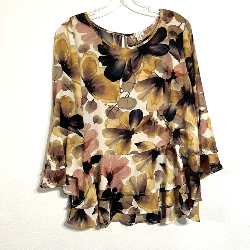 SPENSE FLORAL BELL BLOUSE